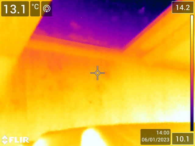 Recherche de fuite Dax – mur froid repéré à la caméra thermique