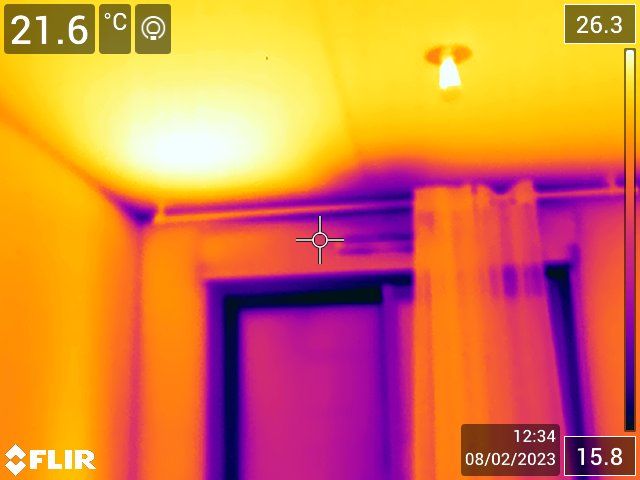 Recherche de fuite Dax – thermographie d'un plafond de chambre