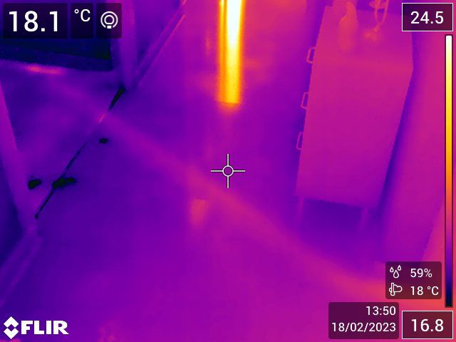 Recherche de fuite eau – thermographie d'un sol carrelé