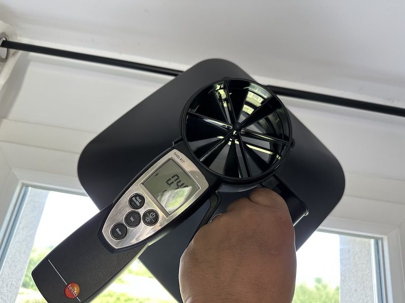 Recherche de fuite Mont-de-Marsan – mesure du débit d'air de ventilation